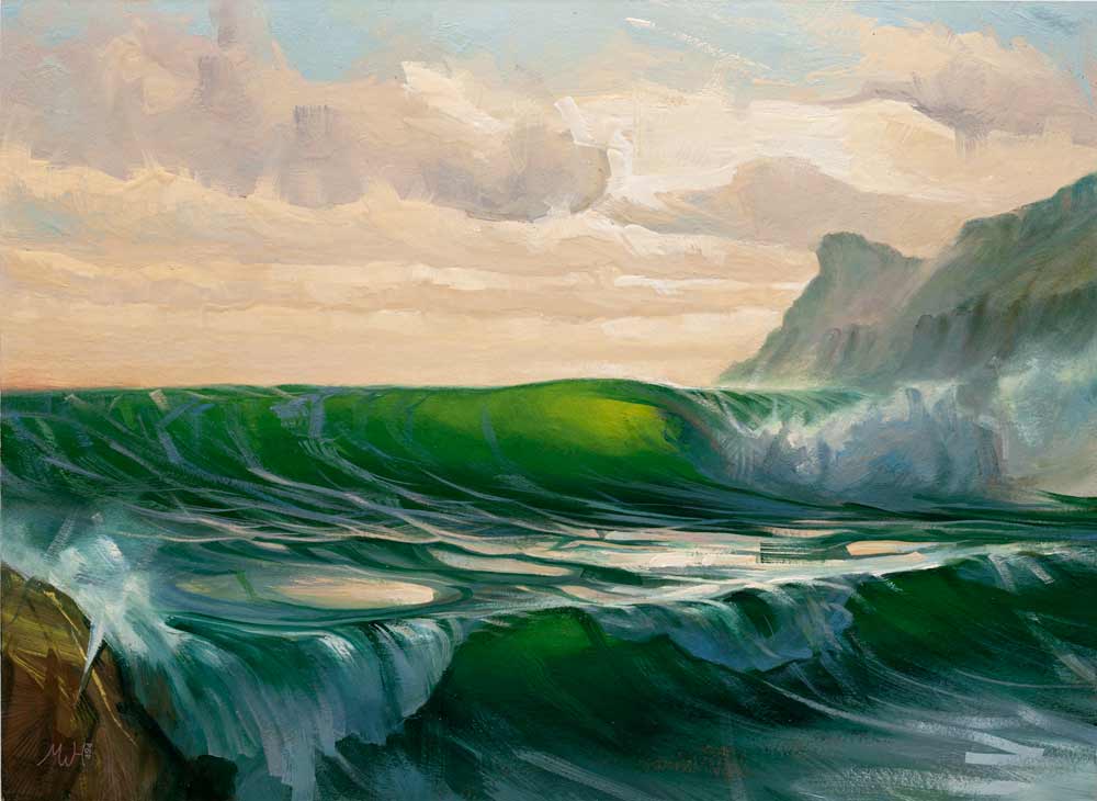 Seascape painting of Nanjizal.